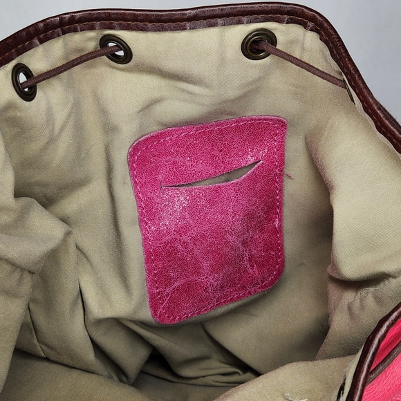Stunning Pink Leather Backpack Made in Italy - Picture 7 of 7